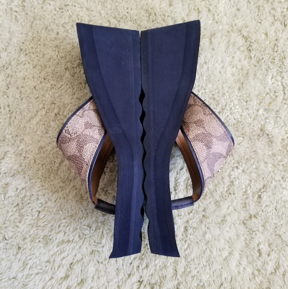 🔴SOLD🔴 Coach Platform Wedge Sandals - Picture 5 of 8